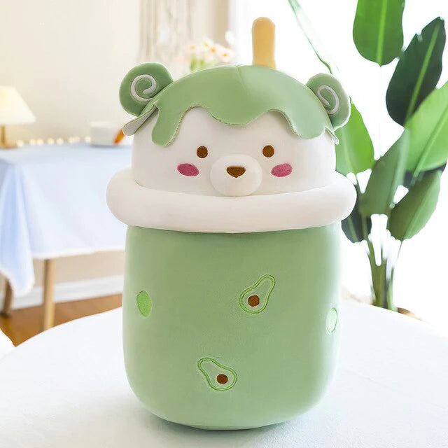 Kawaii Teddy Bear Bubble Tea Cup Plushies