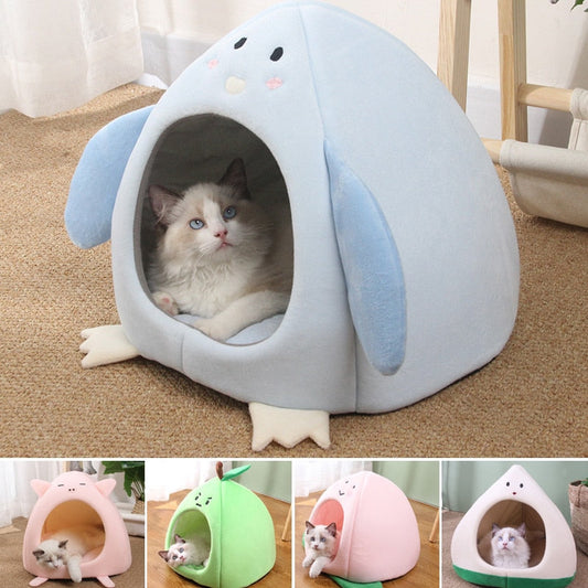 Kawaii Cat Dog Pet Bed Cave Hideout