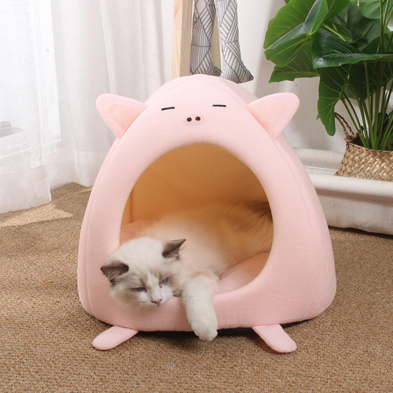 Kawaii Cat Dog Pet Bed Cave Hideout