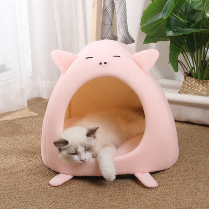 Kawaii Cat Dog Pet Bed Cave Hideout