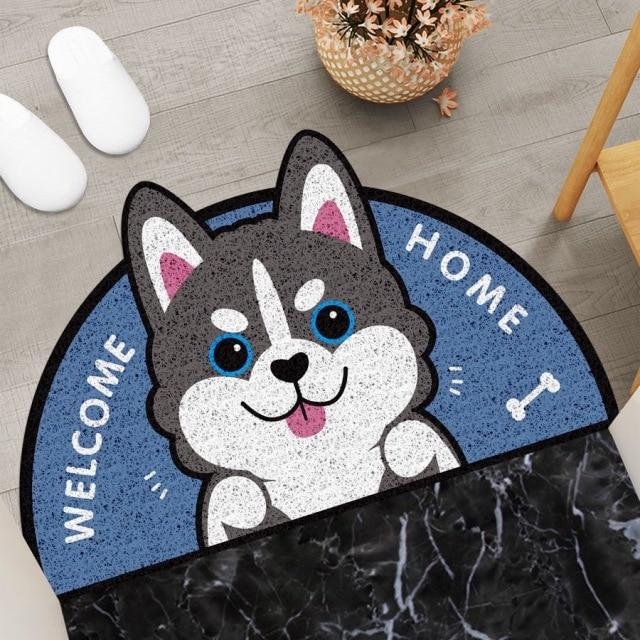 Welcome Home Dog Semi Circle Shape Mat
