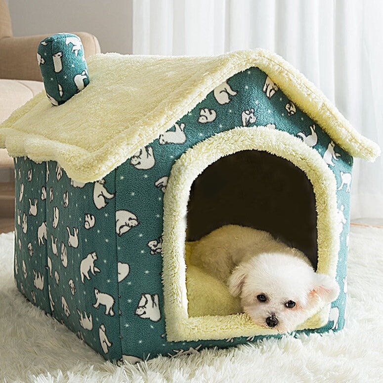 Yellow Soft Cat Dog House Kennel