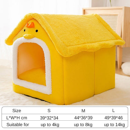 Yellow Soft Cat Dog House Kennel