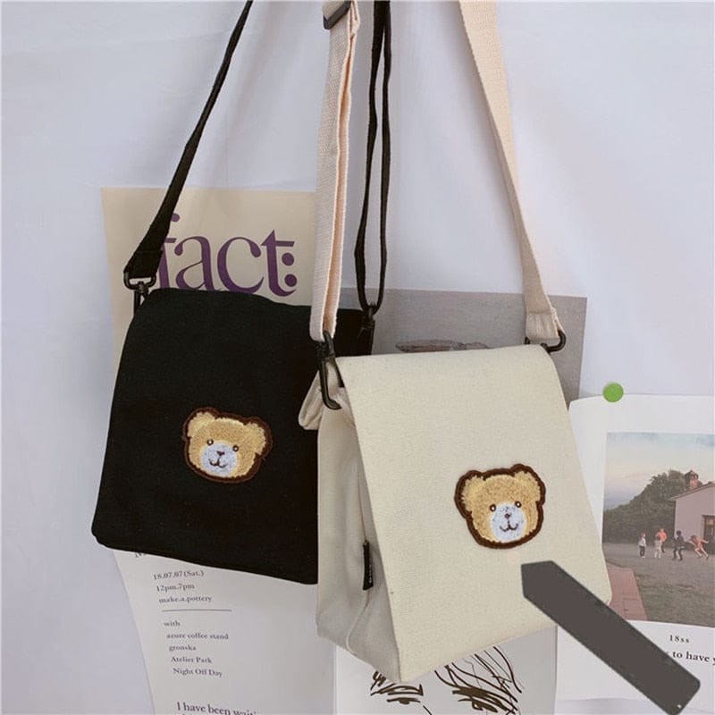 Mini Bear Canvas Bag