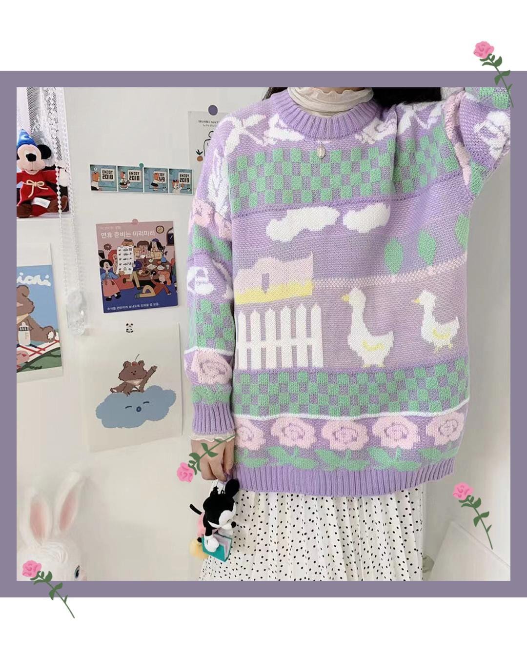 On Duck Farm Pullover Sweater