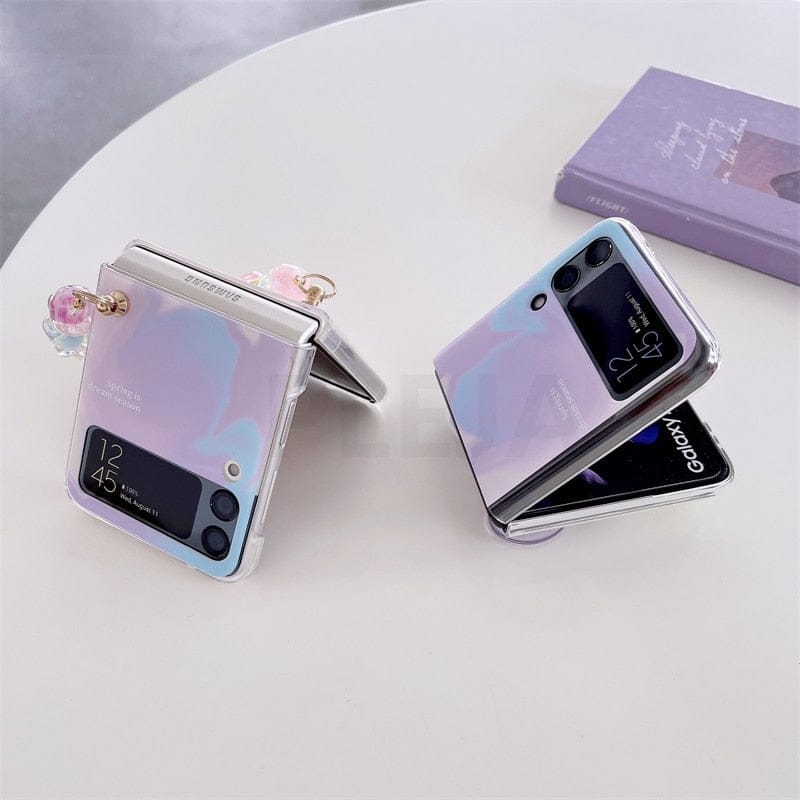 Pastel Butterfly Bracelet Phone Stand Case For Samsung Galaxy Z Flip 3