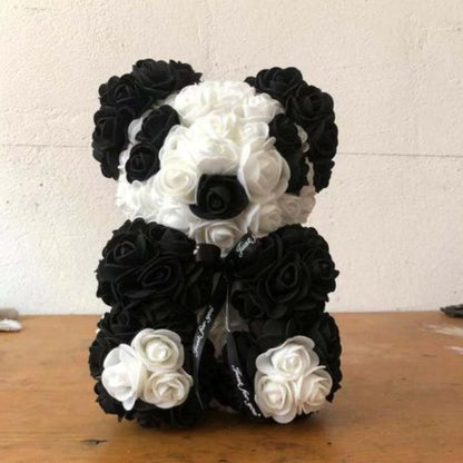 L Panda Enchanted Forever Rose Teddy Bear