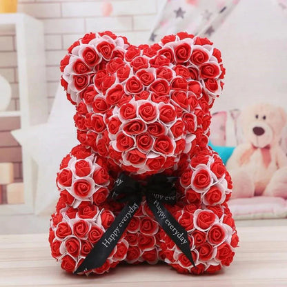 Limited Edition Two Tone Enchanted Forever Rose Heart Teddy Bear