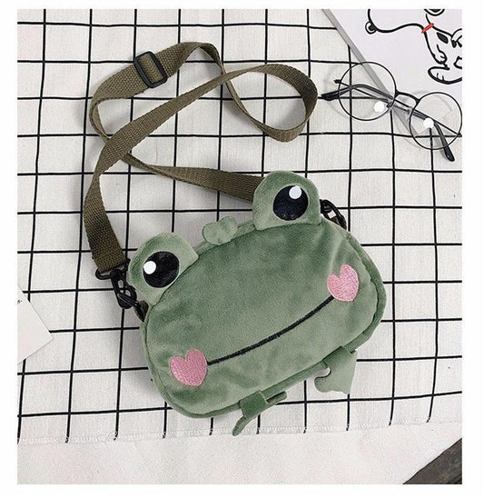Adorable Kawaii Frog Crossbody Bag - Kawaii Coin purse - Kawaii Backpack - Kawaii Mini Backpack