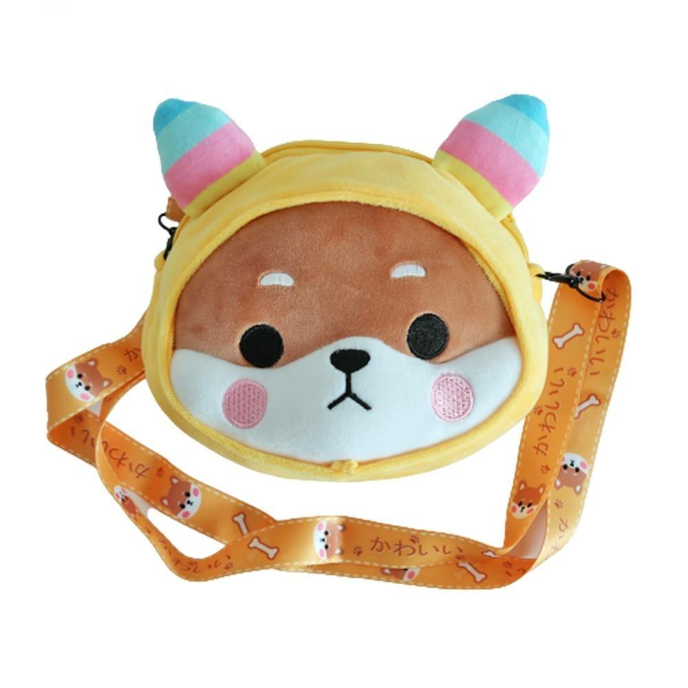 Kawaii Shiba Inu Plush Shoulder Bag - Kawaii Bag - Kawaii Backpack - Kawaii Mini Backpack