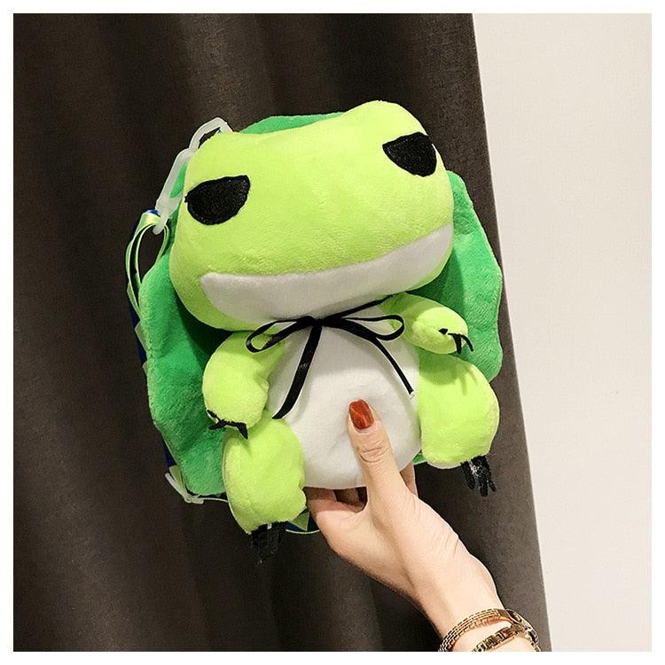 Kawaii Green Frog Travel Plush Backpack - Kawaii Bag - Kawaii Backpack - Kawaii Mini Backpack