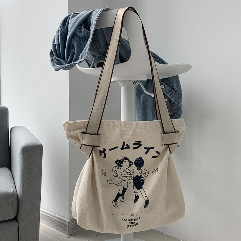 Retro Eco Reusable Tote Shopping Bag