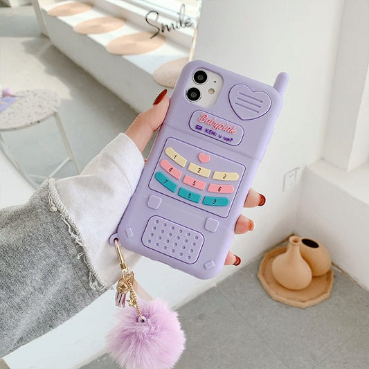 Retro Heart iPhone Case Pink / Purple