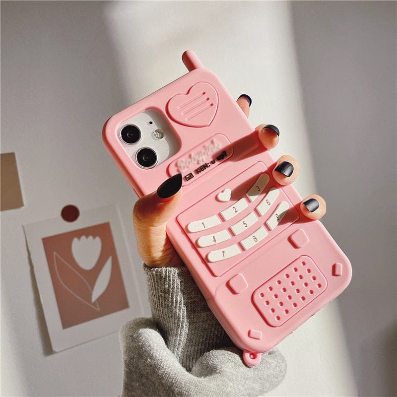 Retro Heart iPhone Case Pink / Purple
