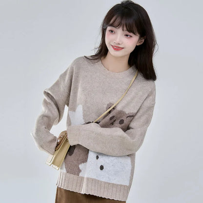 Furry Friend Fashion: Casual Cat Sweater - Embrace Whiskered Warmth in Coffee Coziness! 🐈🧡