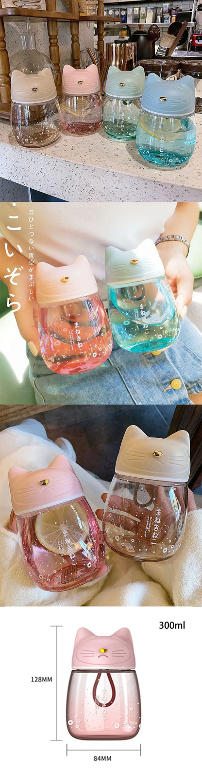 Sakura Cat Water Bottle