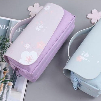 Sakura PU Leather Pencil Case