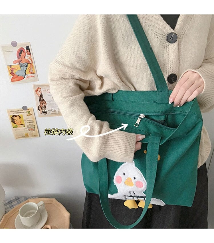Shoppu Duck Canvas Tote Bag