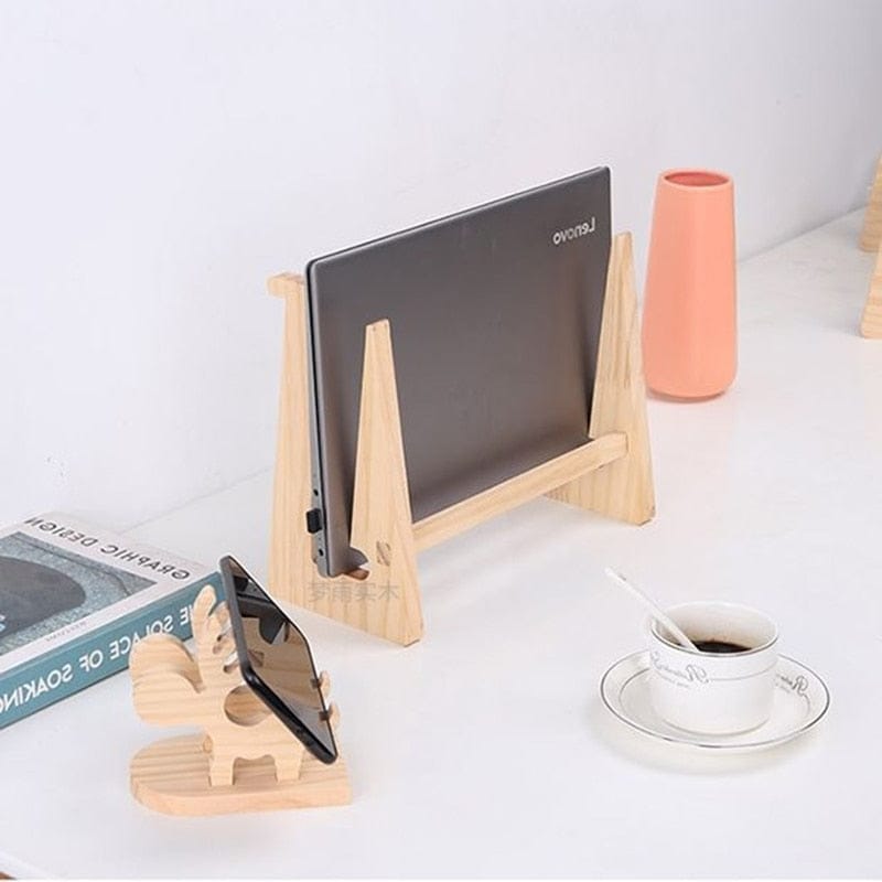 Sweet Minimal Wooden Laptop / Phone Desk Stand