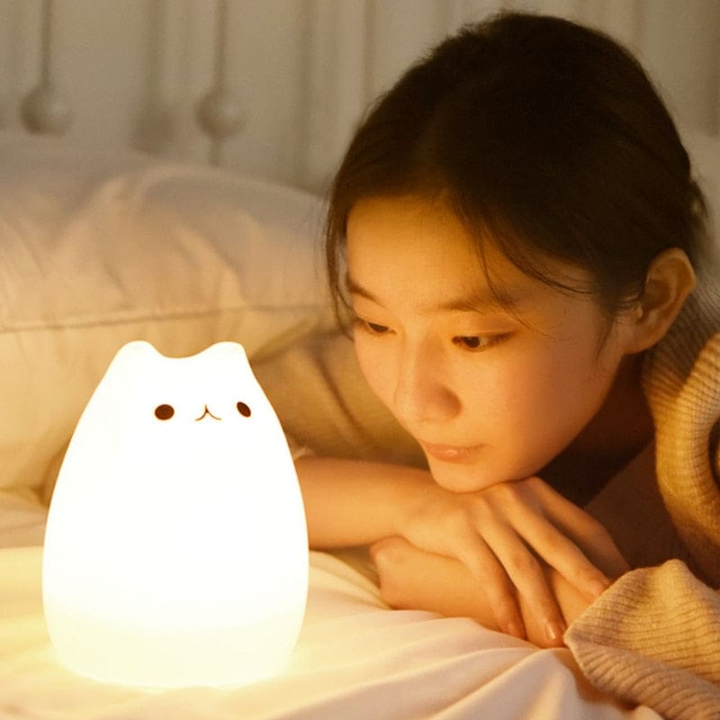 Touch LED Kawaii Cat Night Light Desk Lamp