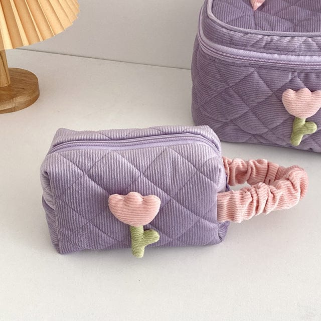 Tulip Flower Cosmetic Bag Pouch