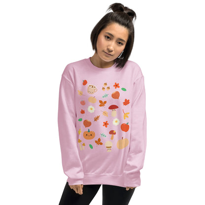 Cozy Fall Kawaii Print Sweater