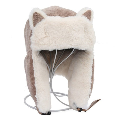 Kawaii Warm Fluffy Cat Ear Winter Hat