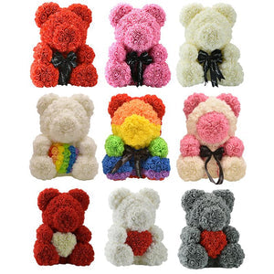 34 Designs of Rainbow Enchanted Forever Rose Heart Teddy Bears: The Perfect Valentine's Day Gift
