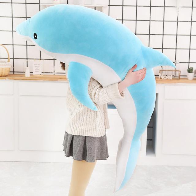 Adorable Aqua & Pink Dolphin Plushies: Bring the Ocean to Your Home