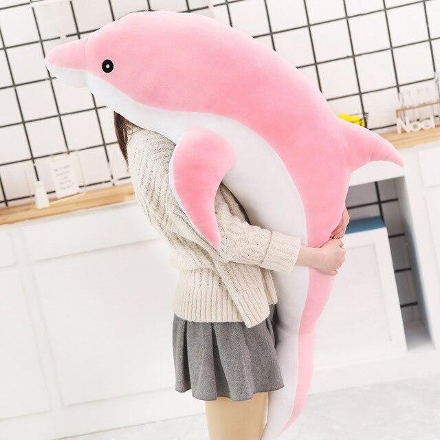 Adorable Aqua & Pink Dolphin Plushies: Bring the Ocean to Your Home