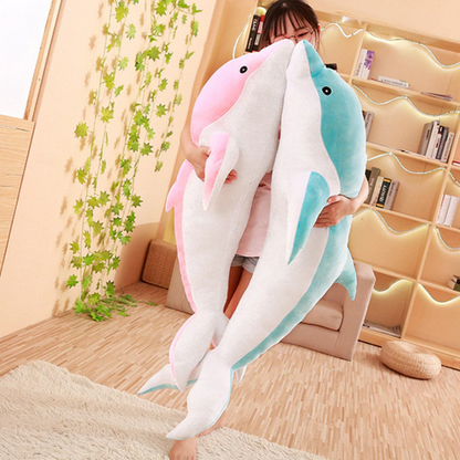 Adorable Aqua & Pink Dolphin Plushies: Bring the Ocean to Your Home