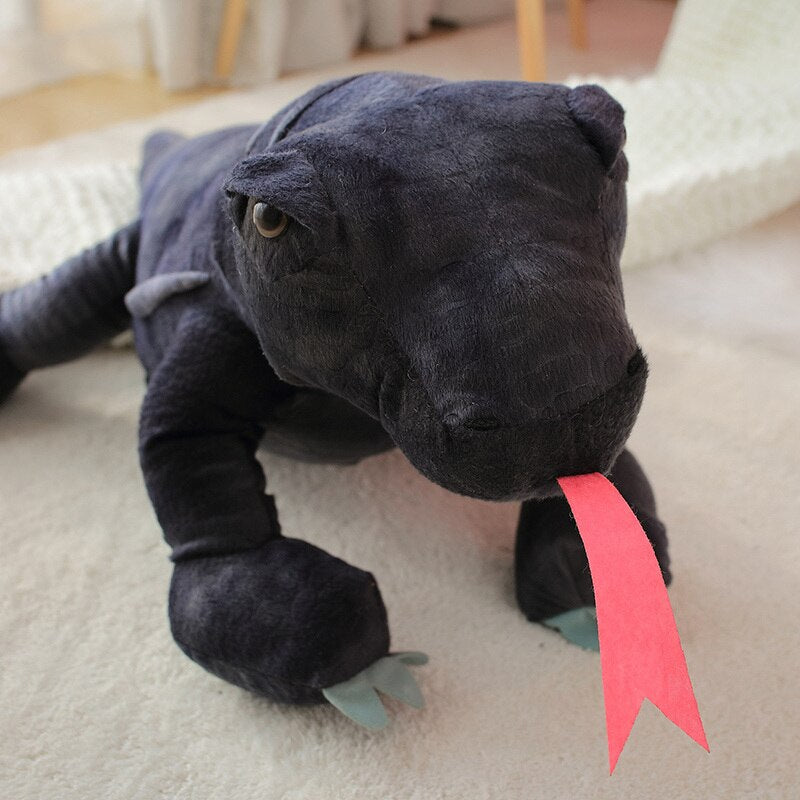 Youeni Baja the Black Komodo Dragon Lizard Plushie - The Perfect Gift for Lizard and Dragon Lovers!