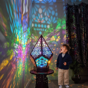 Bohemian-Inspired Color-Changing Projection Lamp