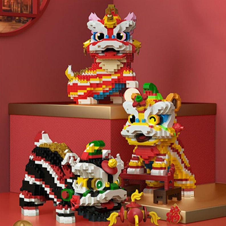 Chinese Lunar New Year Lion Dance Nano Building Block Sets | NEW