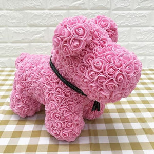 Cute Enchanted Forever Rose Puppy Dog Plush Toy (27 Options)