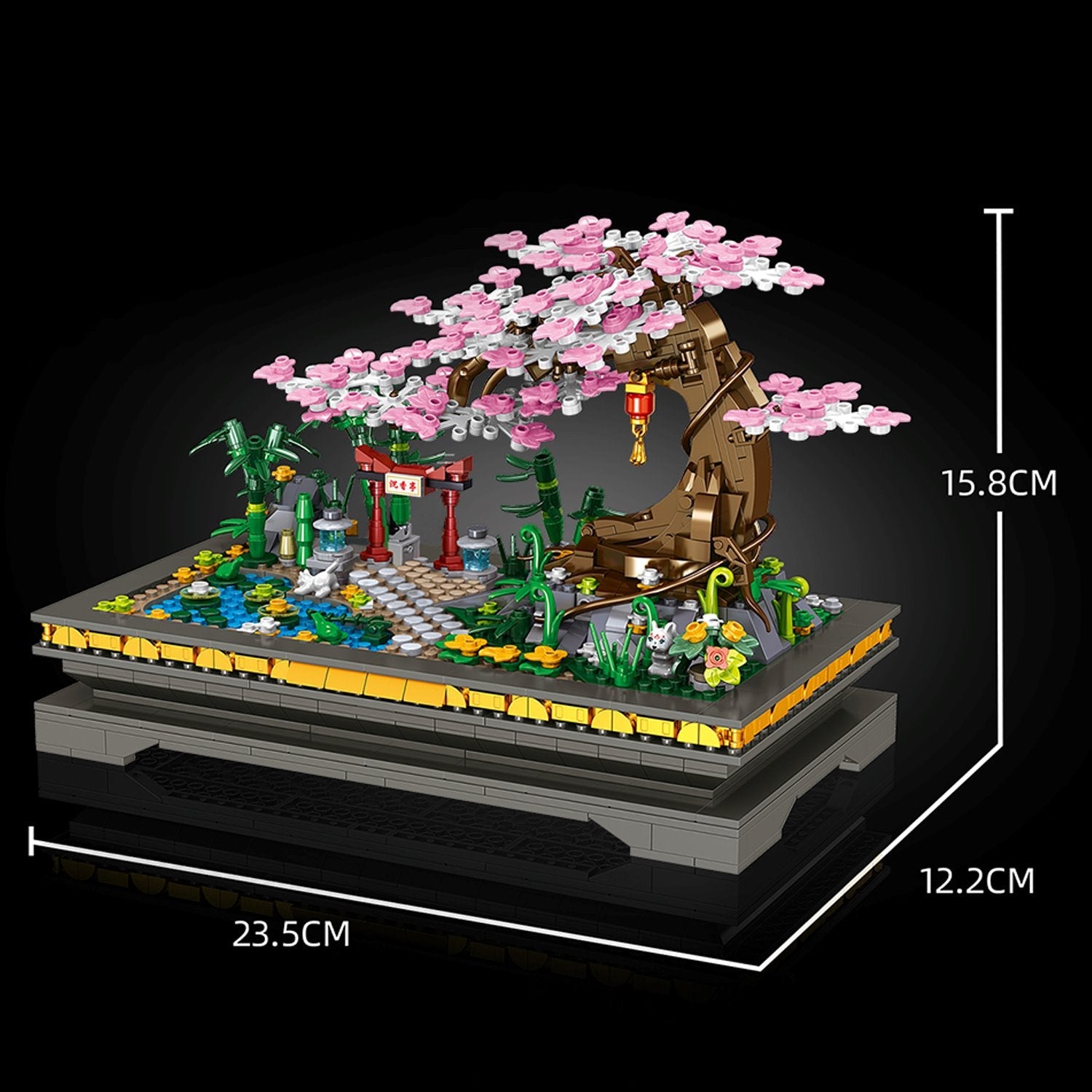 Bonsai Cherry Blossom Sakura Shrine A Nano Building Set