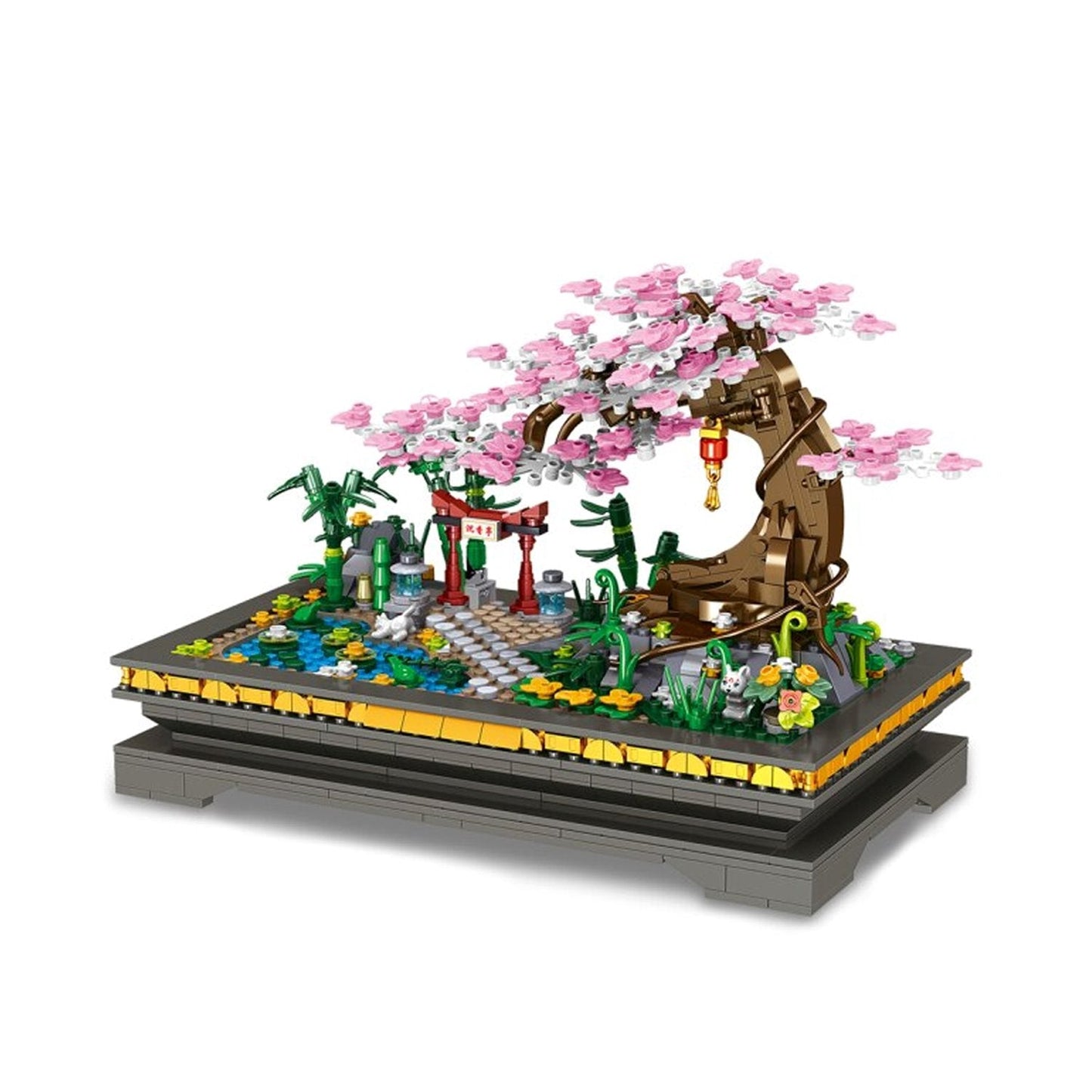 Bonsai Cherry Blossom Sakura Shrine A Nano Building Set