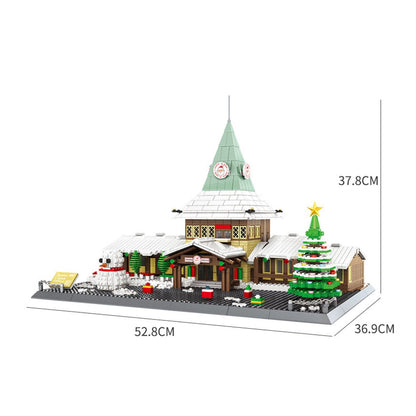 Christmas-Themed Santa Claus House Nano Building Set