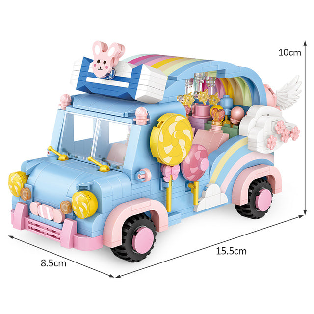 Get creative with our Rainbow Bunny Car Nano Building Set