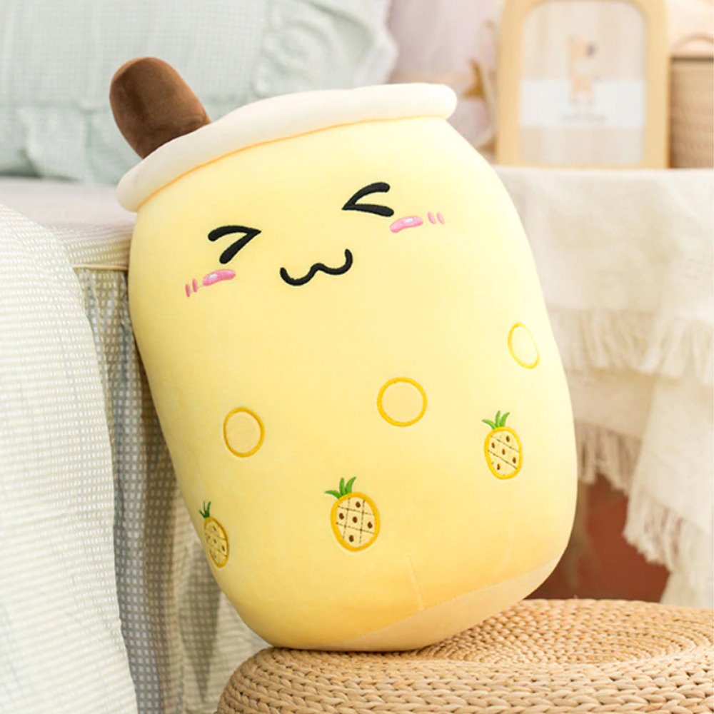 Kawaii Lovable Bubble Tea Family Fruit Plushies Collection