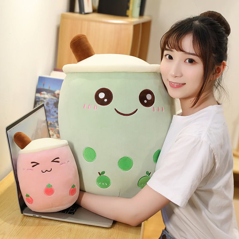 Kawaii Lovable Bubble Tea Family Fruit Plushies Collection