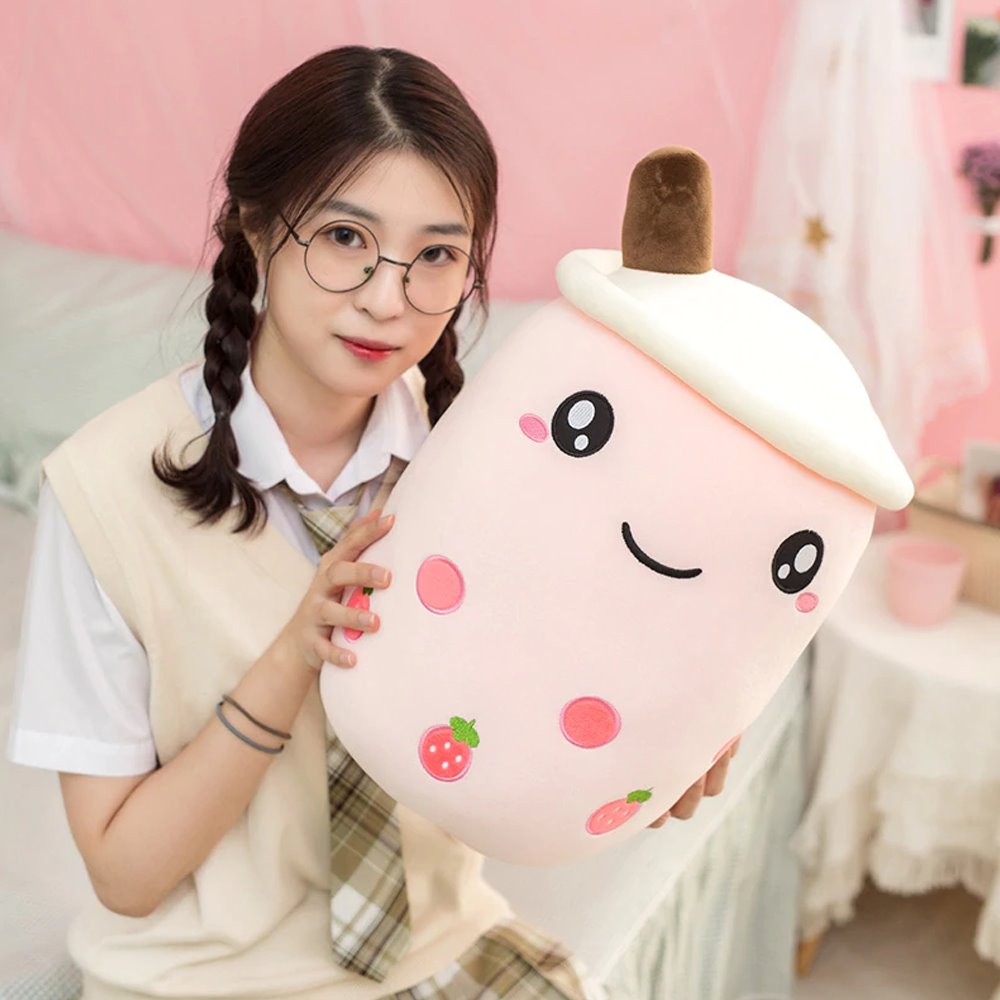 Kawaii Lovable Bubble Tea Family Fruit Plushies Collection