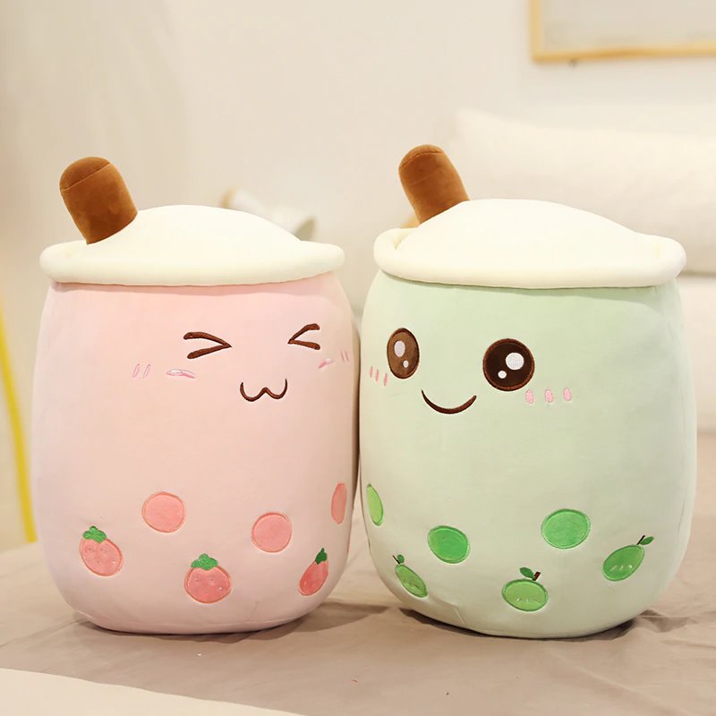 Kawaii Lovable Bubble Tea Family Fruit Plushies Collection