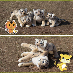 Realistic 3D Baby Tiger Cub Stuffed Kawaii Animal Pillow Plushies